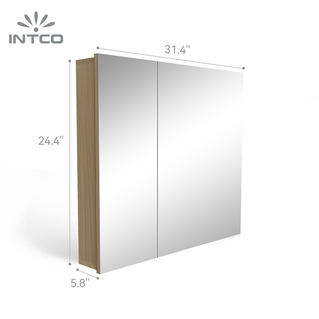 Particleboard Mirror Medicine Cabinet without Frame 31.4×24.4