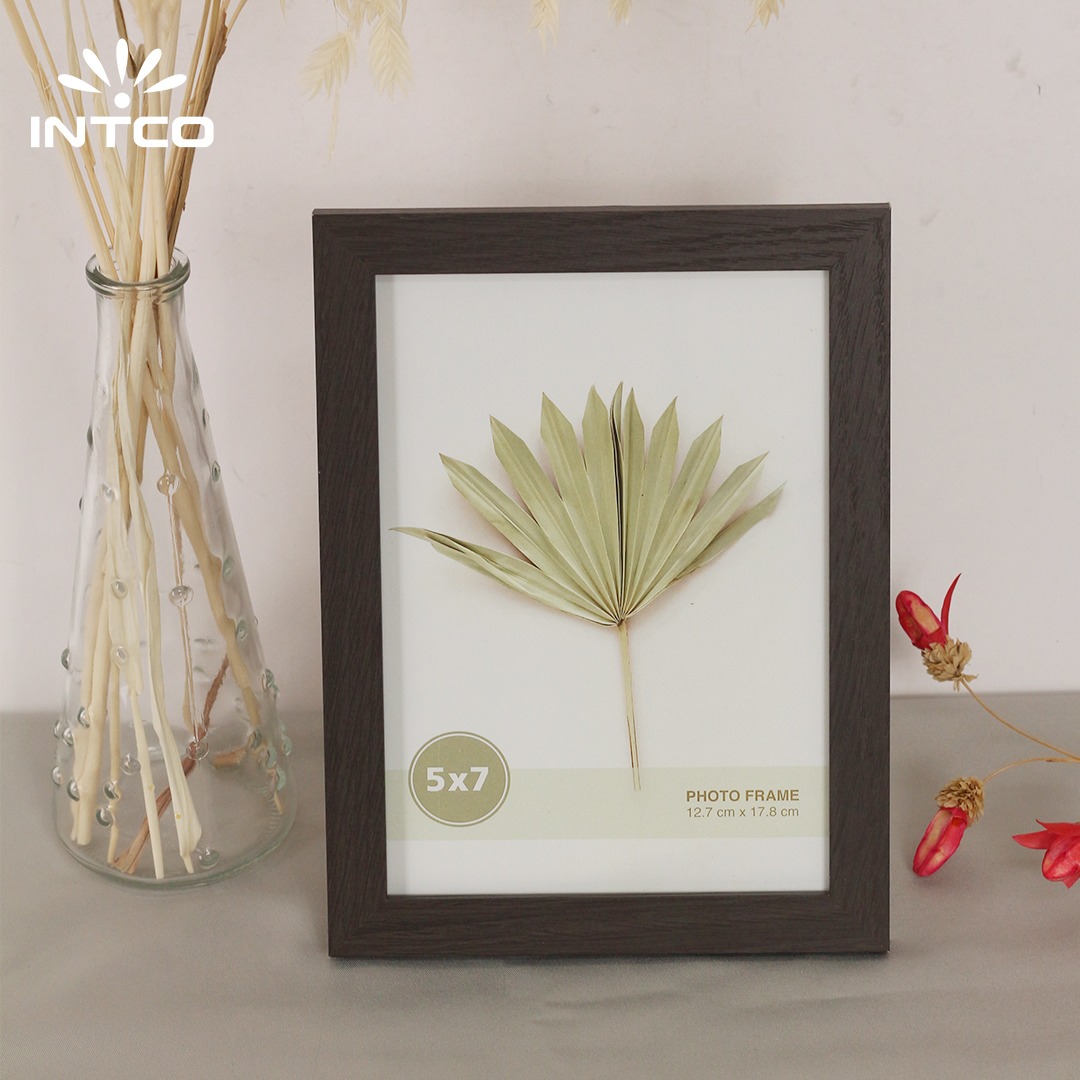 Dark Wood MDF Photo Frame for Wall Hanging or Tabletop Display