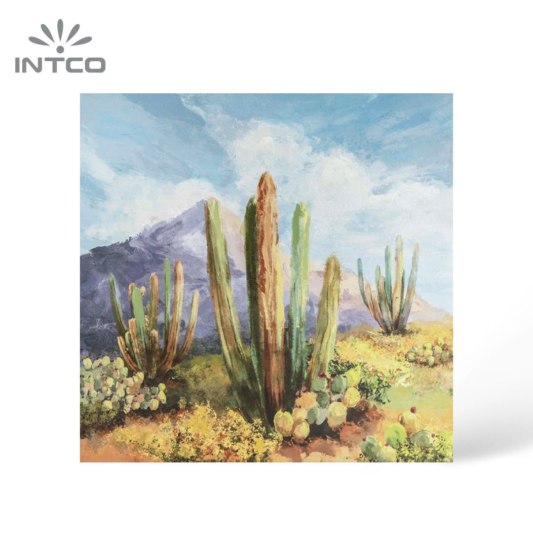 Botanical Canvas Wall Art Cactus Decor